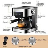 Italian espresso coffee machine, smart home full automatic coffee, touch screen milk frother capacinno coffee machine
