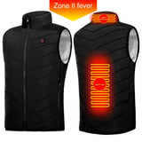 Electric Jackets 2 Areas Body Warmer Clothes USB Heated Vest Washable Winter Heating Jacket For Camping M-4XL