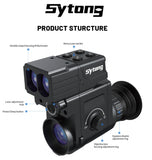 Sytong HT-77 Hunting Night Vision Scope With Laser Rangefinder IP67 Add on Aiming Riflescope App WIFI Live Image Transmission