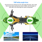Motorcycle Driving Recorder Waterproof 3 Inch Screen with Two 1080P Cameras Support Wifi Gps Gravity Sensing Loop Recording