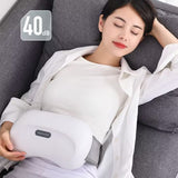 Electric Abdominal Massager - Health Care Deep Kneading Instrument for Abdomen. Vibration Body Massage Tool with Physiotherapy, Heating, and Slimming.