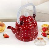 1Pc Enamel Tea Kettle Stainless Steel Teapot Stovetop Tea Kettle Coffee Pot Coffee Kettle Lovely Enamel Teapot For Loose Leaf Tea