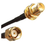 3Pcs Fi Extension Cable Antenna Connectors - RP SMA Female Wifi Router