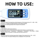 3S QPL Test Tweezers Handheld 100Hz 1KHz 10kHz Frequency Capacitance Inductance Resistance Tester Versatile Measurement Tools