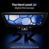 TOMLOV Triple Lens Digital DM602 LCD 10.1 inch IPS Screen Soldering Coin Microscope with Lights