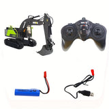 1:18 Large 2.4G 11-channel Remote Control Excavator, Boy Engineering Toy, Large Size