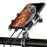 12-24V Mount Aluminium Waterproof Phone Holder 18W QC 3.0 USB Charger Motorcycle Handlebar 4-7 inch
