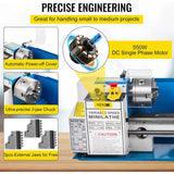DIY Woodworking Polishing Punch Tools Grinding Cutting hine Mini Manual Lathe