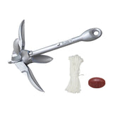 0.7/1.5KG Grapnel with 65ft Rope and Buoy Marine Anchor for Kayak Fishing Canoes Jet Ski SUP Board