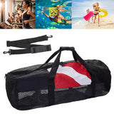 Sports Duffle Bag with Adjustable Shoulder Strap Portable Extra Large Scuba Diving Mesh Tote Snorkeg Gear Organizer