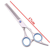 7Pcs Set 6.0" Hair Scissors Stainless Steel Hair Cutting Scissors Barber Shop Hairdressing Thinning Shears Haircut Salon C1001-B