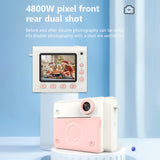 Instant Print Kids 1080P Digital Video Camera Dual Lens 2.8 Inch Screen with Thermal Printing Paper