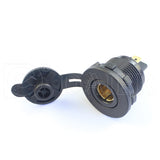 DC 12V 24V Car Cigarette Lighter Socket Euro Plug Power Supply Adapter with Standard Nut Merit Cover Panel Mount