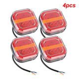 24V 12V Car Taillights License Plate Lamp Tail Brake Lights for Truck UTV ATV Van 4x4 28 LED Illumination Turn Signal Indicator