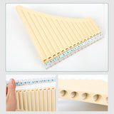 18 Flute C Key Panpipes Pan Pipes Mouthpiece Wind Instrument for Students Beginners with Carrying Bag