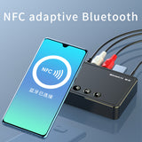NFC Bluetooth 5.0 Receiver HIFI Stereo AUX 3.5mm Jack RAC Wireless Audio Adapter Support App Control For TV Computer Car