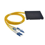 Fiber optical single mode with UPC connector FTTH LC 1x4 PLC ABS optic splitter box Free shipping