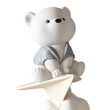 Adorable Bear Statue Ornament - Versatile Desktop Sculpture For Cabinets, Bookshelf, Entryway