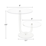 2 Tier Cupcake Display Stand Round Acrylic Shelf DIY Candy Dessert Tower Rack Wedding Party Cake Decorating Tool