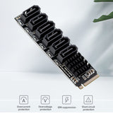 M2 M-EKY PCIE3.0 To SATA6G PCIE Riser 16000 MB/s Transmission Speed PCI Expansion Adapter Card for Hard Disk Support SATA