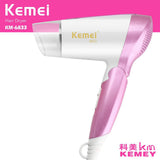 Kemei hair dryer KM-6833 foldable hair dryer for student and travel