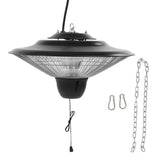1500W Hanging Patio Heater IP23 Waterproof Outdoor Ceiling Electric Heater Silent Operation 3s Heating EU Plug 220V