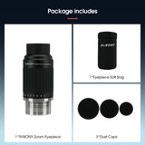/2-inch SV230 astronomical wide-angle zoom eyepiece Zoom 8-20mm 57 -72 °