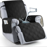 Waterproof armchair with sliding elastic band closure, Hine Wasable polyester PET - family friendly furniture protector