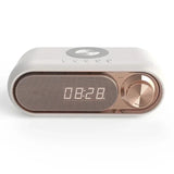 Portable Bluetooth Speaker Sound Box Subwoofer Mini Home Theater With FM Radios MP3 Player Wireless Charger Digital Clock Alarm