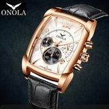 Men Watch ONOLA 2021 New Fashion Casual Stainless Steel Quartz Watches Men Luxury Top Brand Leather Watch for Men