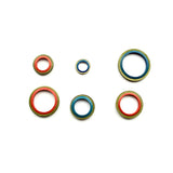 100/245PCS High Press Hydralic Rubber Sealing Gasket Oil Pipe Seal Gasket NBR Metal Seal Ring Assortment Oil Pipe Rubber Gasket