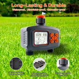 Water Garden Hose Smart Sprinkler 2 Outlets Large LCD Screen Programmable Irrigation Timer for Yard Lawn