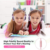 Kids Pink Headphones Girls Children Teens Headset School Birthday Gift Microphone Wired for Computer Hot Sale Child