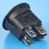 5Pcs 12/24/220V Round Rocker Switch 20MM 4 Pin ON/OFF DPST Latching LED Lighted On Car Push Button Switches Transparent Red