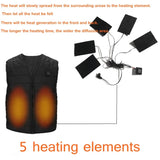Men autumn smart cotton USB infrared electric heating vest ladies outdoor elastic warmth winter warm jacket