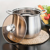 1pc Stainless Steel Stock Pot (22.0cm), Large Stockpot, Soup Pot, Kitchen Utensils, Kitchen Gadgets, Kitchen Accessories