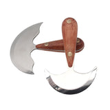 Leather Round Leathercraft Knife for Cutting/ Scribing Leather Round Head Knife With Wooden Handle Knife For Leather Cutting