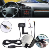 12V Glass Mount Car DAB Digital Radio Patch Aerial Adhesive Transparent Built-in Antenna European