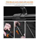 Portable Camera Stand 360° Rotatable Ballhead Aluminum Alloy 1645mm 10kg/22lbs Load Travel Tripod with Carrying Bag