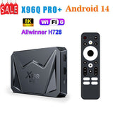 X96Q PRO Plus Smart Android 14.0 Tv 4GB 32GB Allwinner H728 Octa Core 2.4G/5G Wifi BT5.0 Media Player Set Top Box