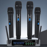 Professional VHF Wireless System 4 Channel Handheld Karaoke Microphone for Home Party Church Event Speaker Hot Sale