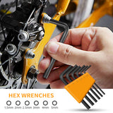 24Pcs Household Repair Kit Multi-Purpose Home Hand Tool Storage Case Durable Hammer and Allen Key Set with