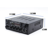 1200W 220V Bluetooth Hifi Amplifier - 33BT Stereo, LED Digital Audio Amplifier, Aux FM Radio. EU Plug