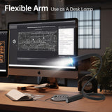 Neck Reading Rechargeable Book Light w/ 3 Color Adjustable Brighess Eye-friendly Desk Lamp Stepless Dimming Brighesss