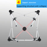 Folding Frame Big Capacity Aluminum Alloy Cart - Mobile Portable Trainer. Pick Up Tennis Ball Packing Basket