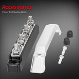 Positive Negative Bar Battery Power 12V Distribution 4 M6 Car Block Studs 6 X M4 Terminal Bus for Boat