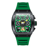 GUANQIN Design Automatic Mechanical Male Watch Hollow Tourbillon Luxury Business Brand Sapphire Clock Rubber Strap Waterproof
