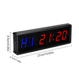 Portable LED Workout Remote Control Fiess Timer Multifunctional Wall Clock for Gym and Outdoor Sport