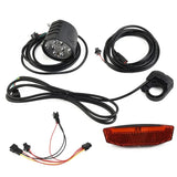 Parts PC+ABS 36V-60V 880-1640mm Cable Set Ebike Taillight 3 Pins Bicycle LED Lamps Front Light