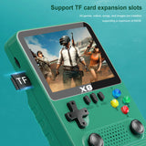 X9 Retro Handheld Console Dual 3D Joystick 3.5in IPS Screen Mini Video Game Players 10000+ Games with 32G Card for PSP